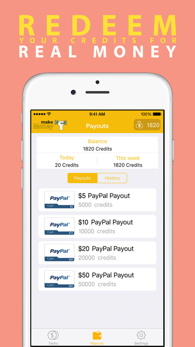 Screenshots of Make Money - Earn Free Cash for iPhone