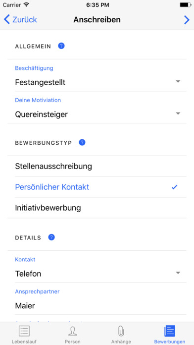 Bewerben App screenshot 3