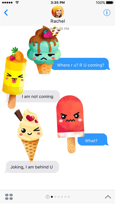 Ice Cream and Popsicle Emoji - Summer Treats screenshot 3