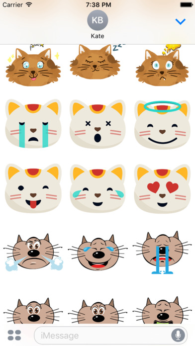 Cute Fun Cats Emoji Photo Stickers screenshot 2