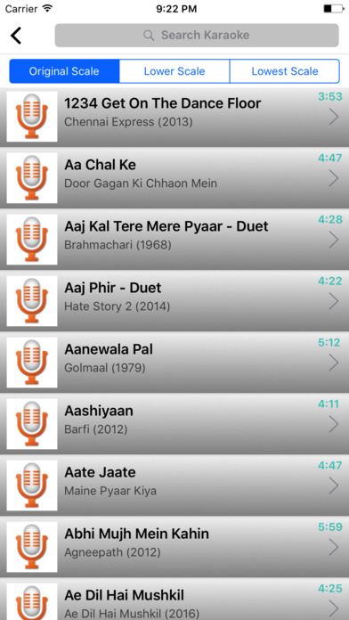 SingerZone Bollywood Karaoke screenshot 2