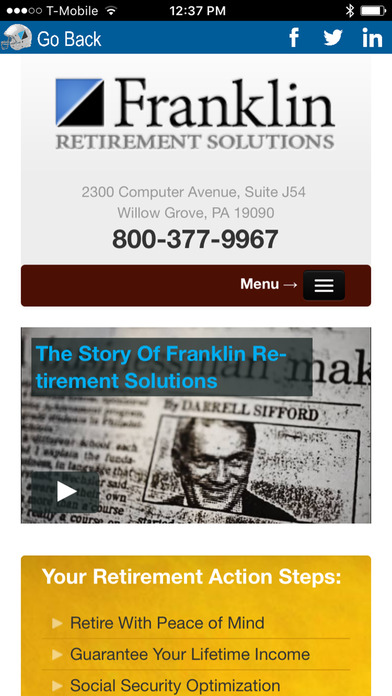 Franklin Retirement screenshot 3