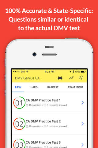DMV Genius FREE: Permit Practice Tests for Your State Education