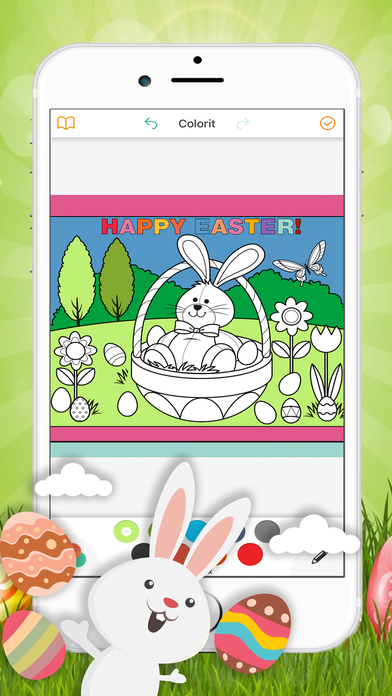 Cute Easter Bunny Coloring Book screenshot 3