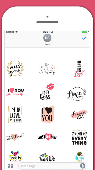 Love In Air - Kisses, Love Girl Stickers screenshot 3
