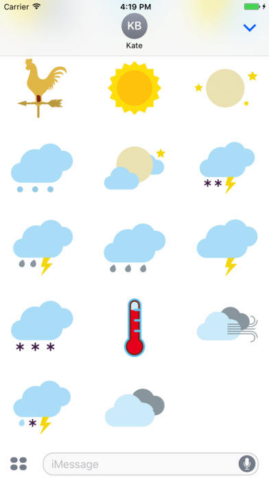 Weather stickers & top emoji screenshot 2