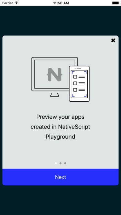NativeScript Playground screenshot 2