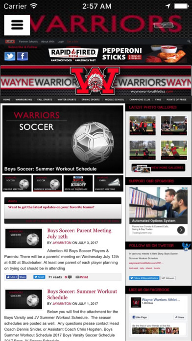 Wayne Sports AppCard screenshot 3
