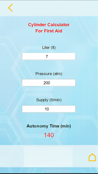 Oxygen Cylinder Autonomy Calc screenshot 2