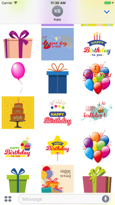 Happy Birthday stickers emoji screenshot 3