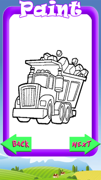 Paint Paw Book Coloring Dump Truck Pages screenshot 2