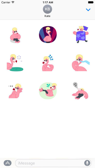Animated Stylish Flamingo Sticker screenshot 2