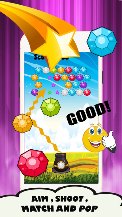 Diamond bubble mania: Bubbles ball shooter games screenshot 2