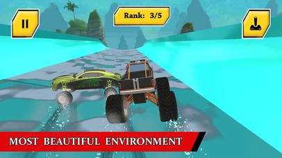 Water Slide Monster Trucks Race In Water Park screenshot 4
