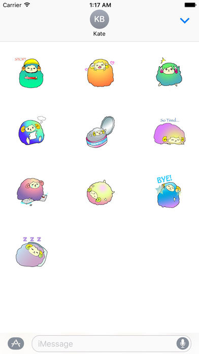 Colorful Fluffy Sheep Sticker screenshot 3