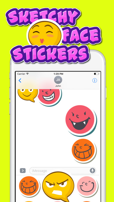 Sketchy Face Stickers screenshot 2