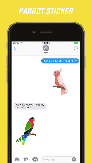 Parrot Stickers For iMessage screenshot 4