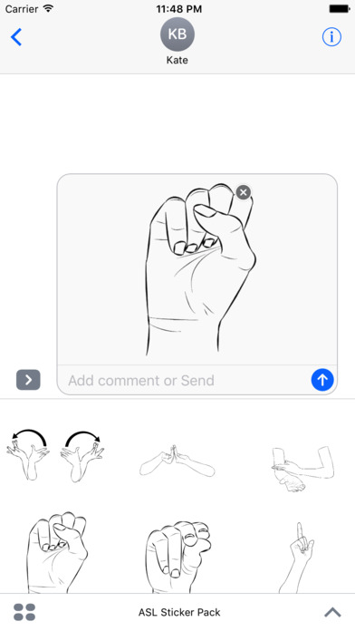 American Sign Language Sticker screenshot 2