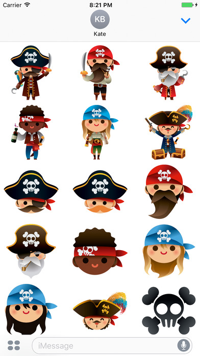 Piratemoji - Pirate Stickers screenshot 2