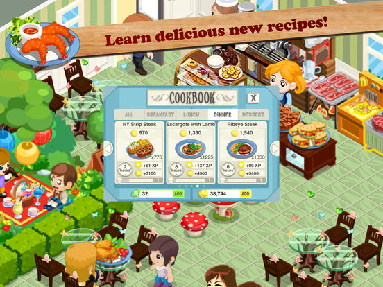 Screenshots of Restaurant Story for iPad