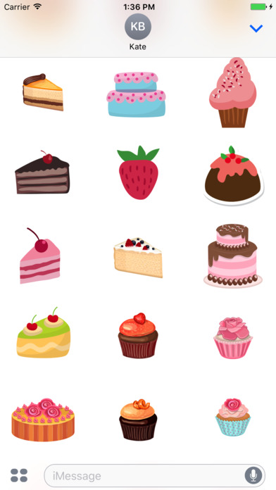 Cakes and Donut stickers emoji screenshot 3