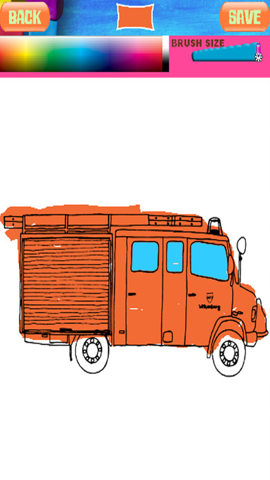 New Fire Truck And Patrol Coloring Book screenshot 3