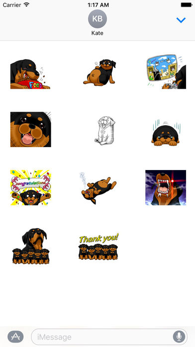 Rottmoji - Rottweiler Dog Emoji Sticker screenshot 3