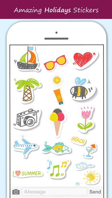 Beach Holiday Stickers Pack screenshot 2