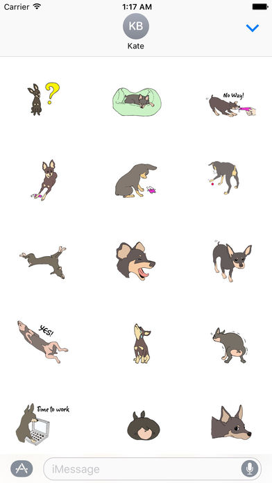 MinPinMoji - Miniature Pinscher Dog Sticker screenshot 2