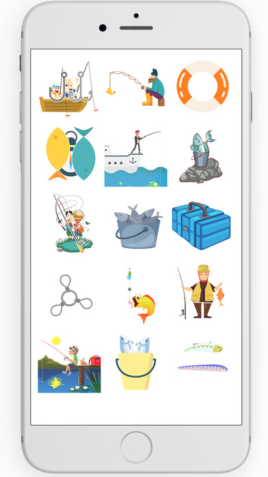 Fishing Stickers fisherman Emojis screenshot 3