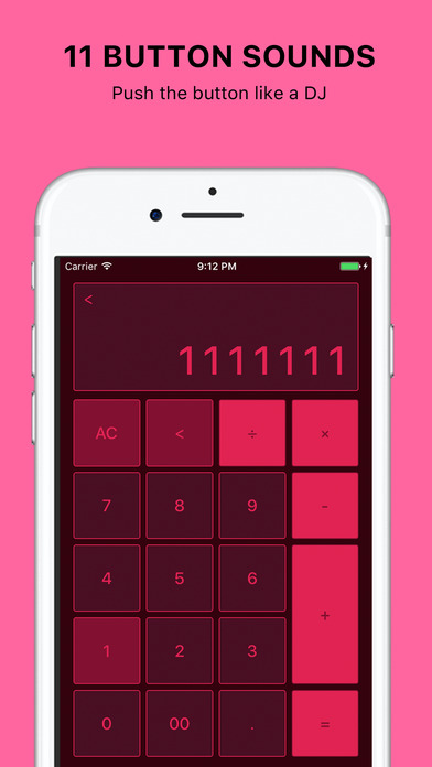 Luminous Calculator - 11 Colors and Button Sounds screenshot 2