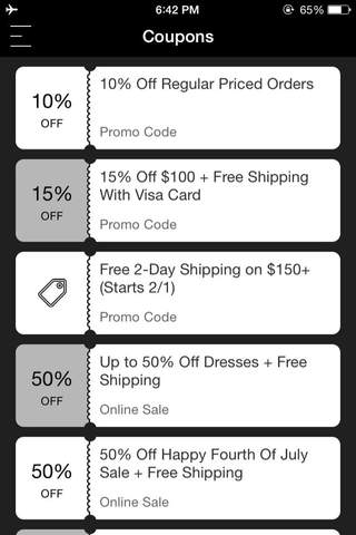 Coupons for BCBGeneration screenshot 2