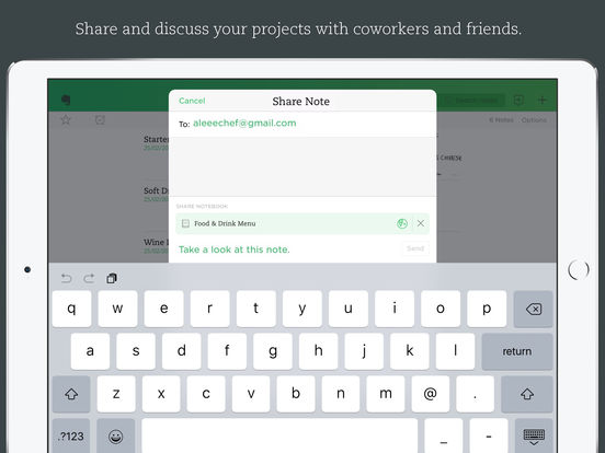 Screenshots of Evernote - capture notes and sync across all devices. Stay organized. for iPad