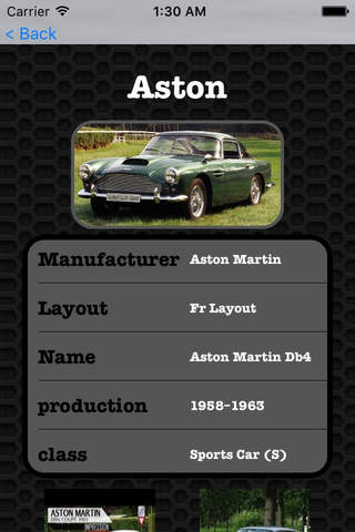 Best Cars - Aston Martin DB4 Edition Photos and Video Galleries FREE screenshot 2