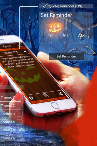 Daily Quotes Inspirational Maker “Halloween Holiday” Fashion Wallpapers Themes Pro screenshot 2