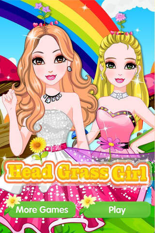 Head Grass Girl - Fashion Makeup, Dress up and Makeover Games for Girls and Kids screenshot 2