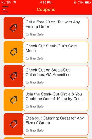 Coupons for Steak-Out screenshot 2