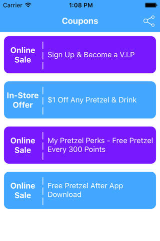 Coupons for Auntie Annes App screenshot 2