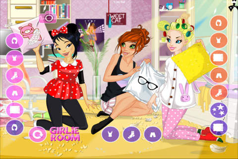 三个女孩装扮--三个女孩子的枕头大战,安吉拉出品 screenshot 2