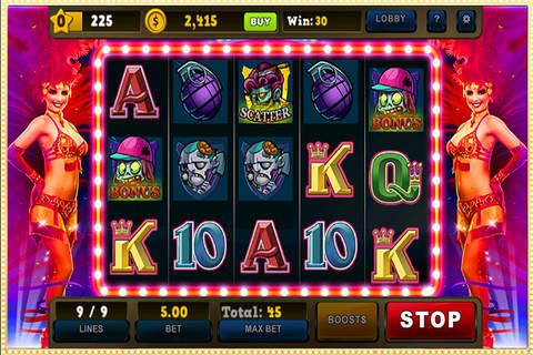 Light Slots Of Zombie: Casino Slots of The King Machines HD screenshot 2