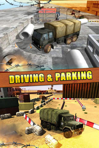 Army truck drive and park - 3d Driving Simulation Games Edition screenshot 2
