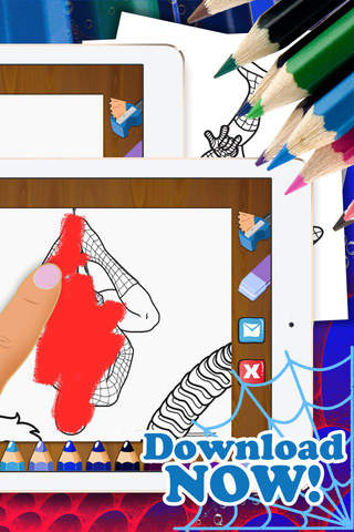 Amazing Unlimited Coloring Book Game for Kids: Spiderman Version screenshot 2