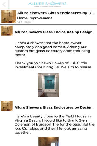 Allure Showers screenshot 2