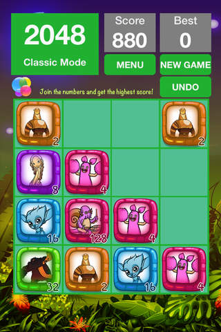 2048 + UNDO Number Puzzle Game “ Guardian of the Moon Edition ” screenshot 2