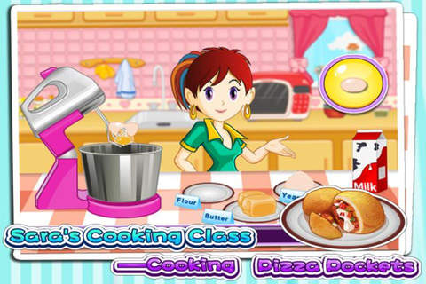 Sara's Cooking Class - Cooking Pizza Pockets screenshot 3