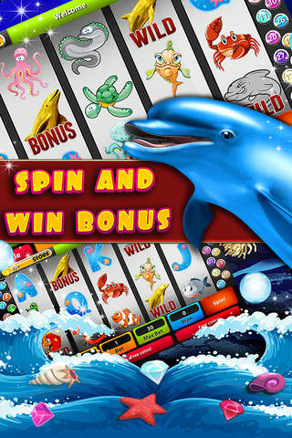 'A New Lucky Dolphin Under the Sea Luxury Casino - Play Free Slots World! screenshot 2