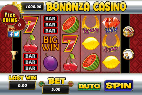 Bonanza Casino Slots - Roulette - Blackjack 21 screenshot 2