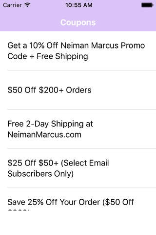 Coupons for Neiman Marcus Shopping App screenshot 2