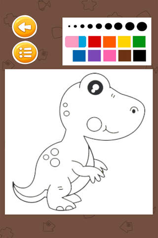 Dinosaur Park Coloring Book  - Drawing and Painting Fossil Dino Jurassic Games For Preschool Toddlers Boys and Girls screenshot 3