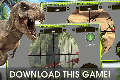 2016 Dinosaur Hunt Park 3D : Reloaded Dino World Safari Hunting Season Games screenshot 2